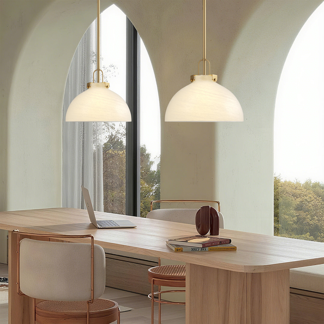 Eclipse 1-light 11.8'' Dimmable Cloud Glass Modern Cone Pendant Light