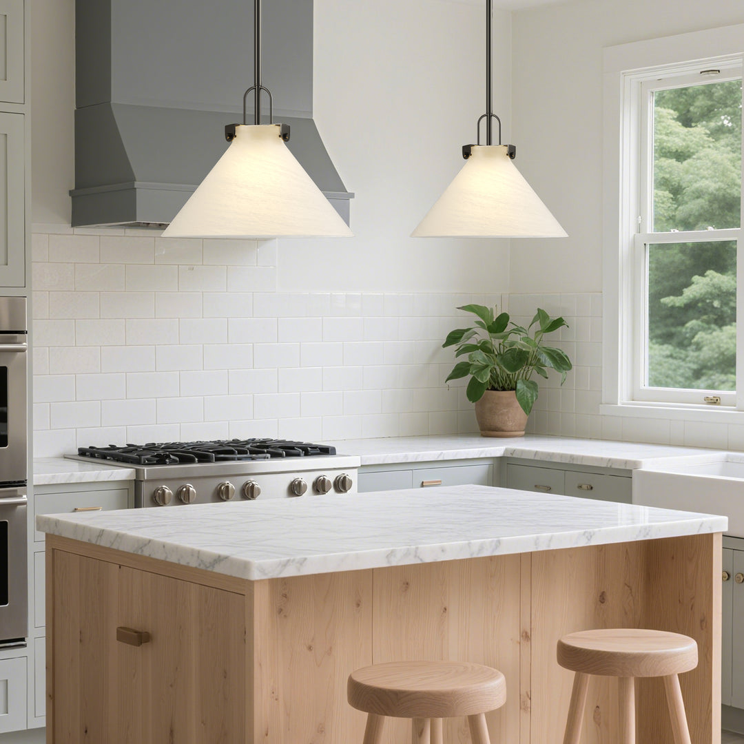 Eclipse 1-light 11.8'' Dimmable Cloud Glass Modern Cone Pendant Light