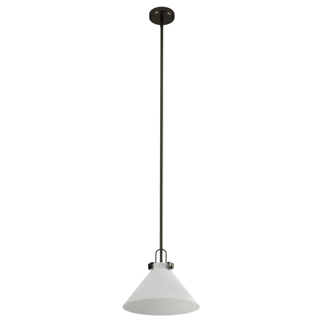 Eclipse 1-light 11.8'' Dimmable Cloud Glass Modern Cone Pendant Light