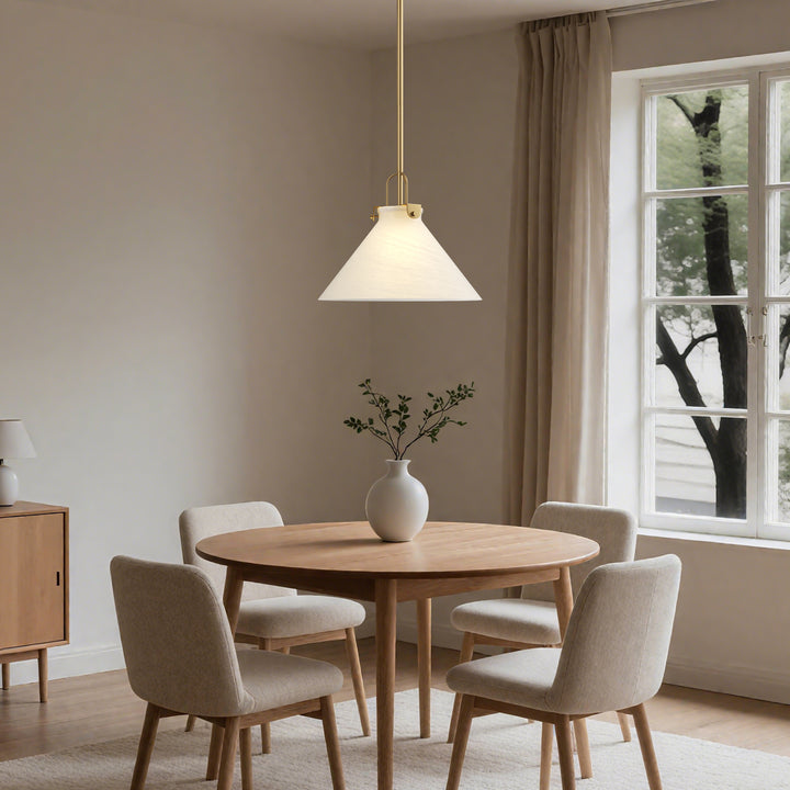 Eclipse 1-light 11.8'' Dimmable Cloud Glass Modern Cone Pendant Light
