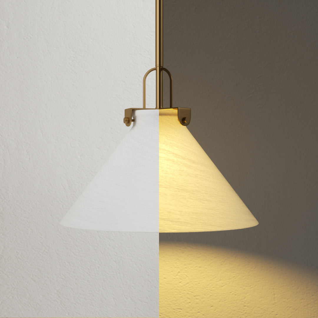 Eclipse 1-light 11.8'' Dimmable Cloud Glass Modern Cone Pendant Light