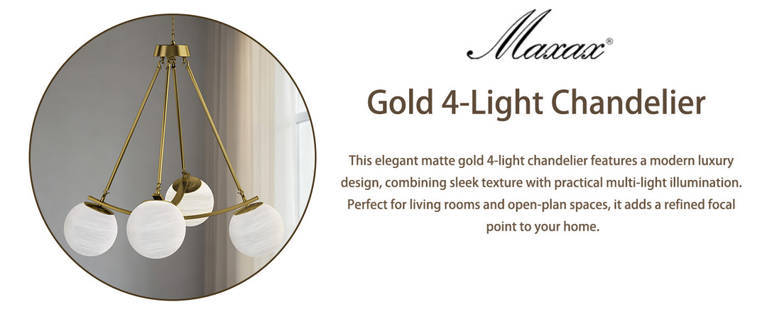 Nimbus 4-light 33"w Black/brass Modern Chandelier For Dining Room Or Kitchen Island,feature Frosted Globe Glass Shades #29035