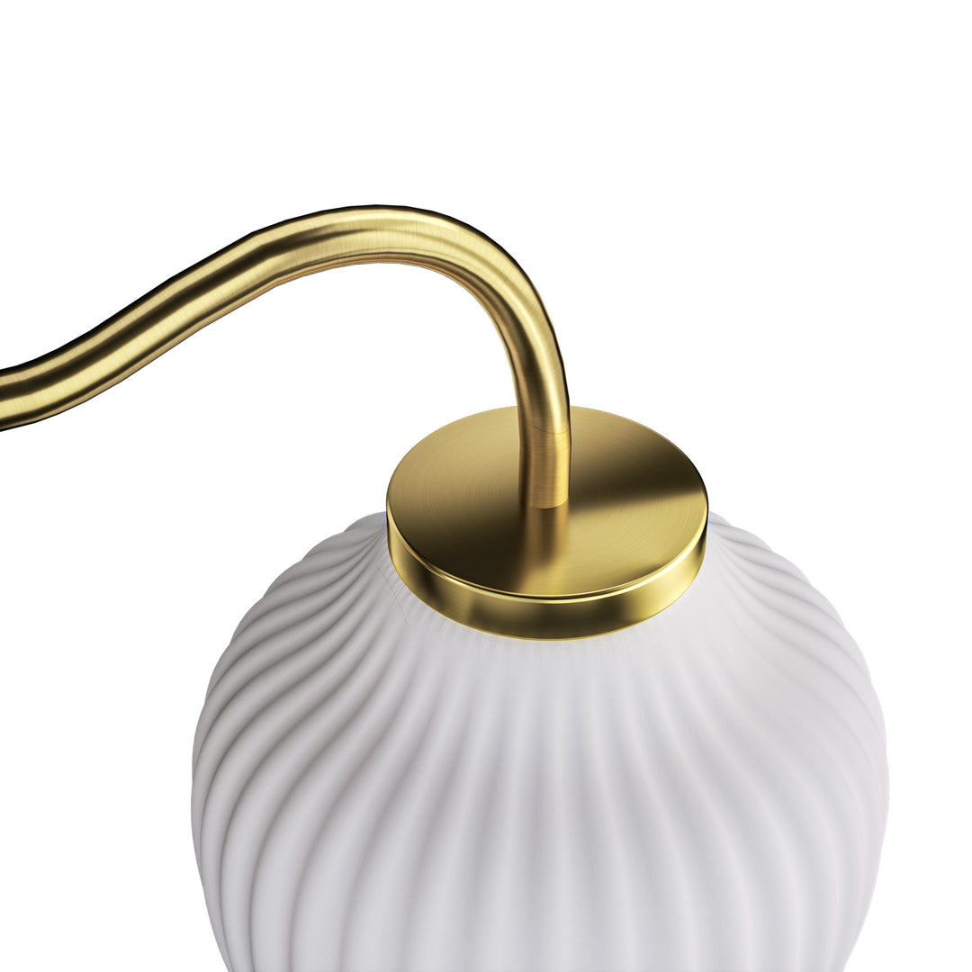 3-light 24''W Dimmable Black Wrought Iron Bathroom Vanity Lights with Frosted Milk White Shade #29037