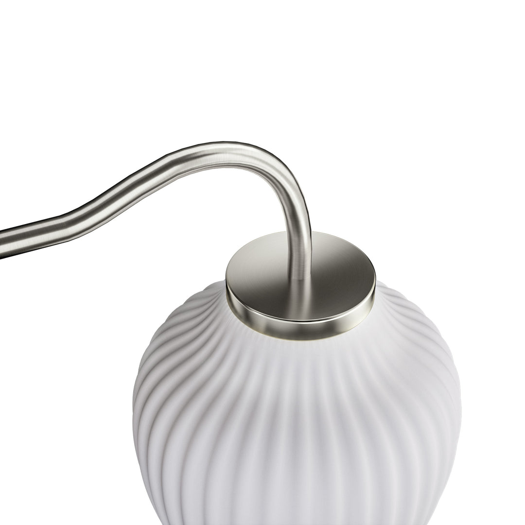 3-light 24''W Dimmable Black Wrought Iron Bathroom Vanity Lights with Frosted Milk White Shade #29037