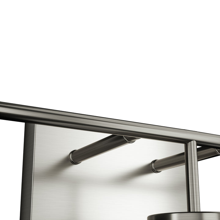 3-light 24''W Dimmable Black Wrought Iron Bathroom Vanity Lights with Frosted Milk White Shade #29037