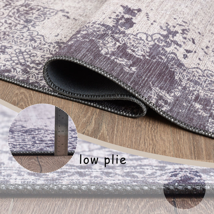 4modernhome Machine Printed Vintage Area Rug For Living Room, Hallway Runner, Entryway Rug #DP03