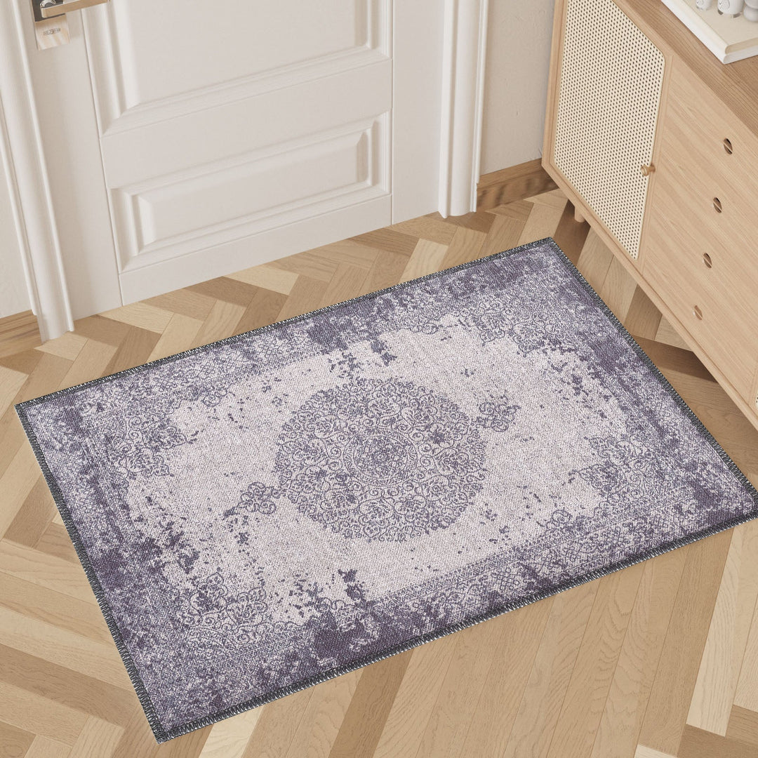 4modernhome Machine Printed Vintage Area Rug For Living Room, Hallway Runner, Entryway Rug #DP03