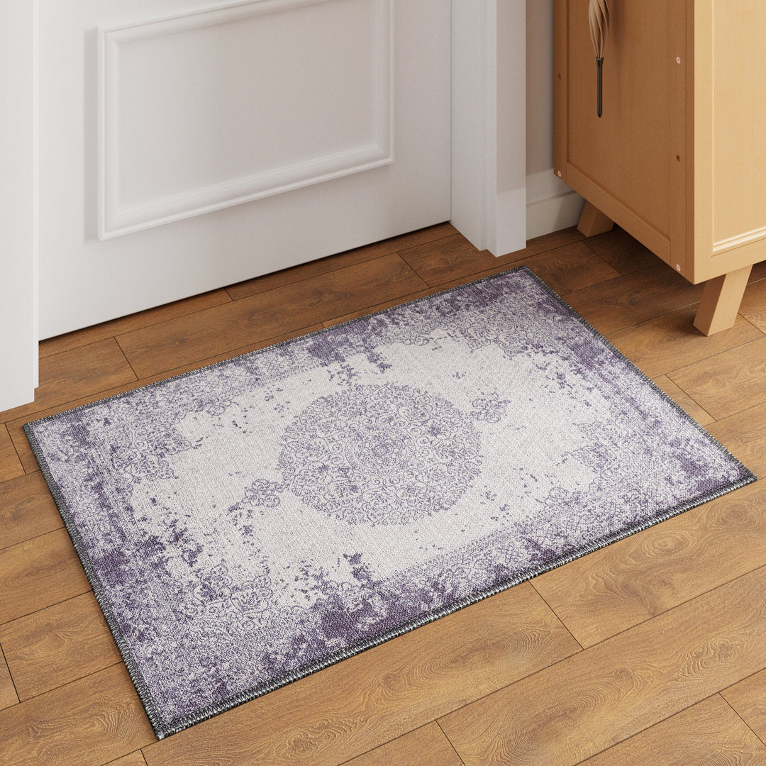 4modernhome Machine Printed Vintage Area Rug For Living Room, Hallway Runner, Entryway Rug #DP03
