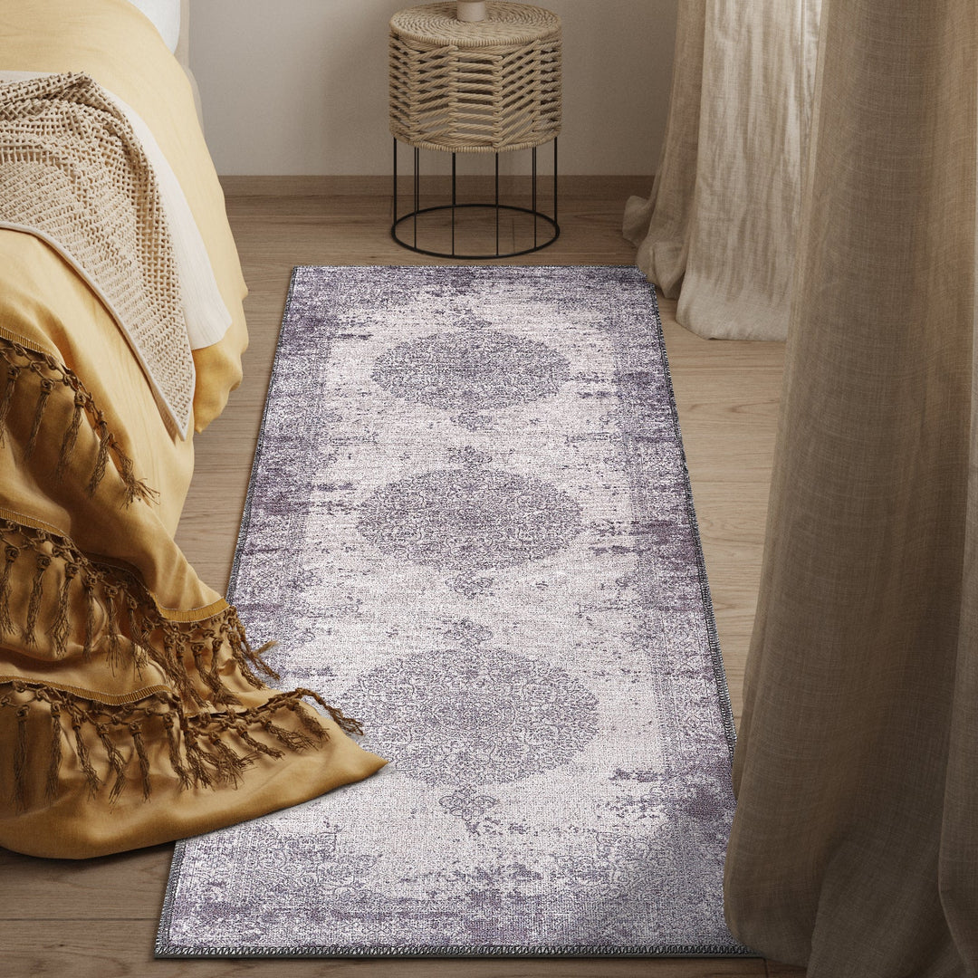 4modernhome Machine Printed Vintage Area Rug For Living Room, Hallway Runner, Entryway Rug #DP03