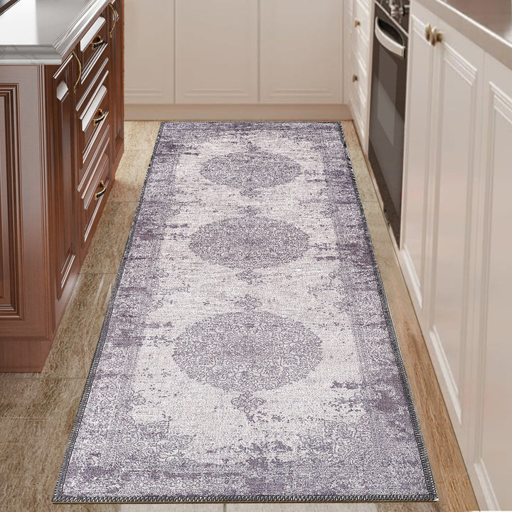4modernhome Machine Printed Vintage Area Rug For Living Room, Hallway Runner, Entryway Rug #DP03