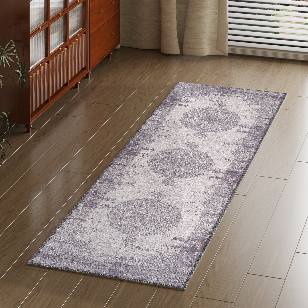 4modernhome Machine Printed Vintage Area Rug For Living Room, Hallway Runner, Entryway Rug #DP03