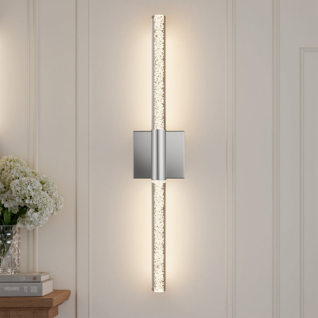 Glint 24''H Dimmable Led Outdoor Sconce With Tempered Glass #7082