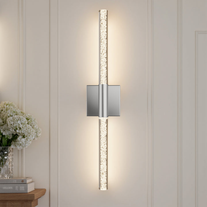 Glint 24''H Dimmable Led Outdoor Sconce With Tempered Glass #7082