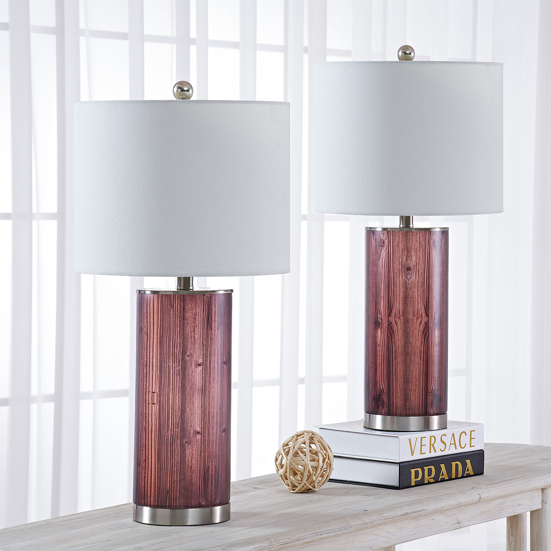 Maxax 25.5in Brown Table Lamp Set (Set of 2) #T95