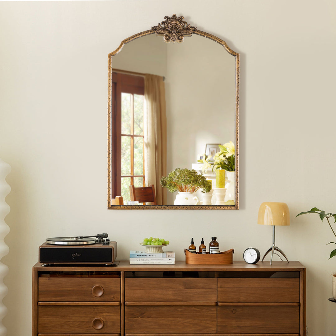 Opulence Vintage Style Metal Flat Decorative Wall Mirror #31003