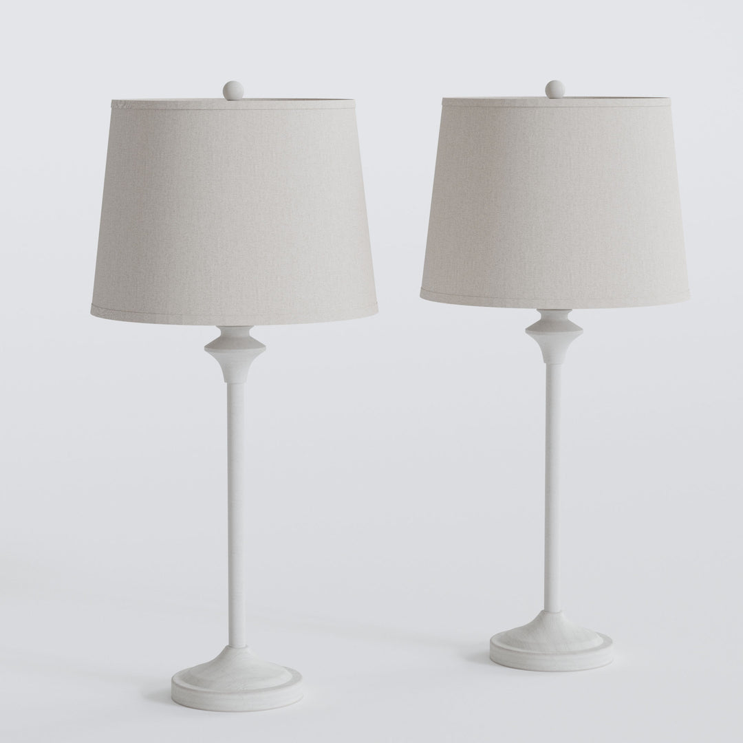Maxax Metal Buffet Lamp with Oatmeal shade (Set of 2) #T13