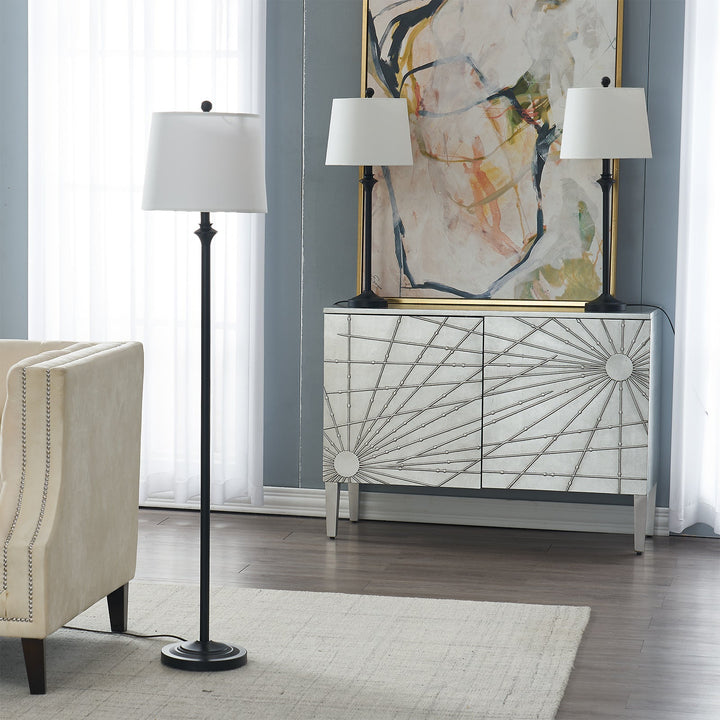 Maxax Traditional Floor & Table Lamp Set of 3 #TF13