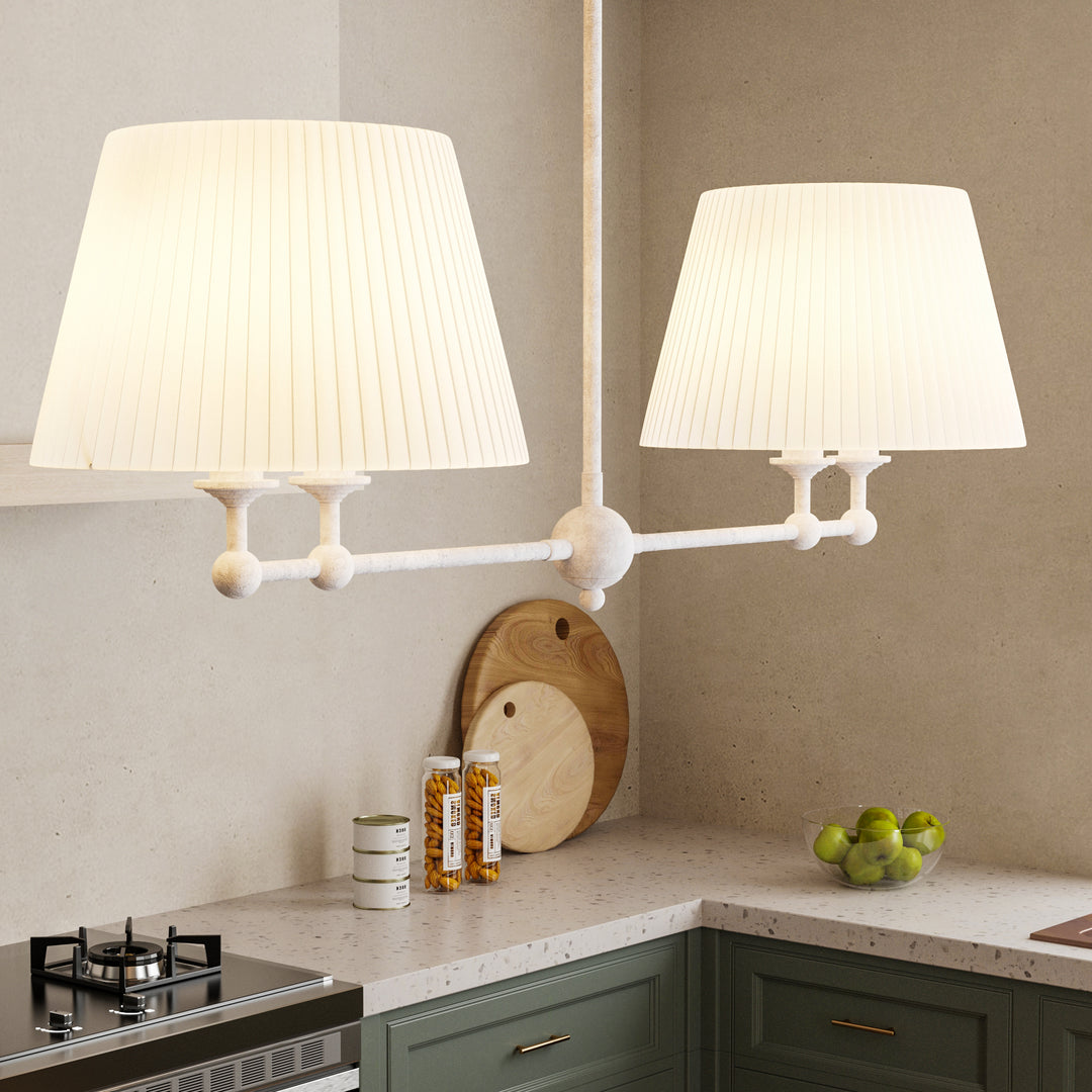 4-Light Dimmable Classic And Traditional Shaded Liner Pendant #19227