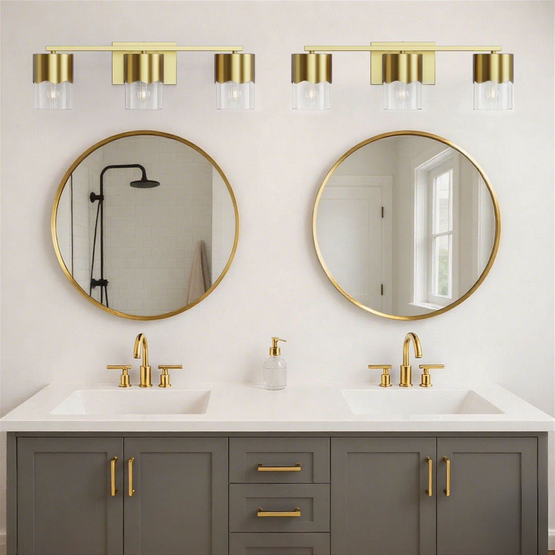 Lumin 3-light Dimmable Vanity Light With Scalloped Metal Shade
