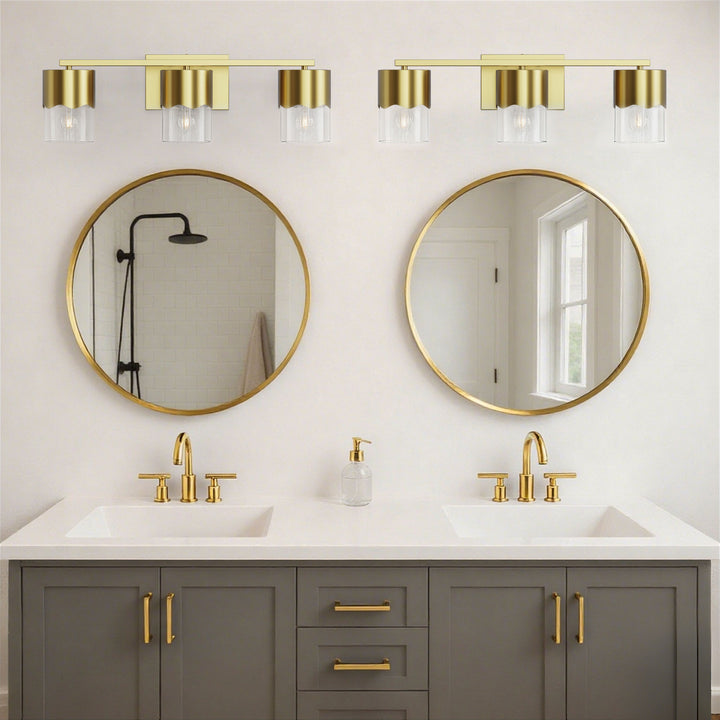 Lumin 3-light Dimmable Vanity Light With Scalloped Metal Shade