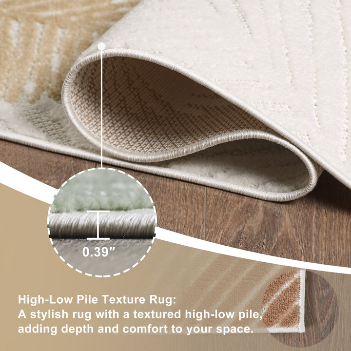 Elegant Palm Fronds Indoor/Outdoor Rug – Durable and Stylish Design #TO5001