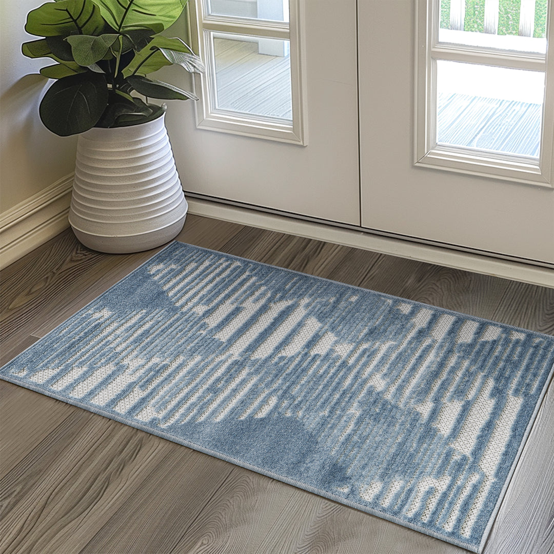 4modernhome Non-Slip Turkish Unfaded High-Low Indoor/Outdoor Area Rug For Patios, Deck, Porch Or Entryway #TO1