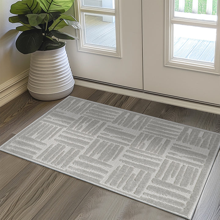 4modernhome Non-Slip Turkish Unfaded High-Low Indoor/Outdoor Area Rug For Patios, Deck, Porch Or Entryway #TO3