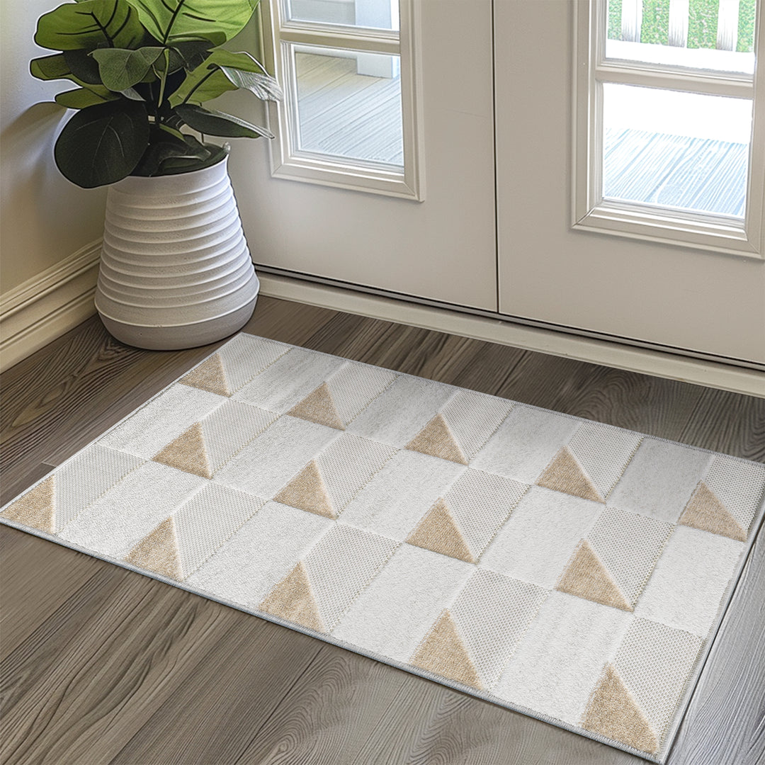 4modernhome Non-Slip Turkish Unfaded High-Low Indoor/Outdoor Area Rug For Patios, Deck, Porch Or Entryway #TO2