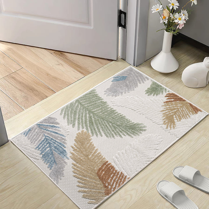 Elegant Palm Fronds Indoor/Outdoor Rug – Durable and Stylish Design #TO5001