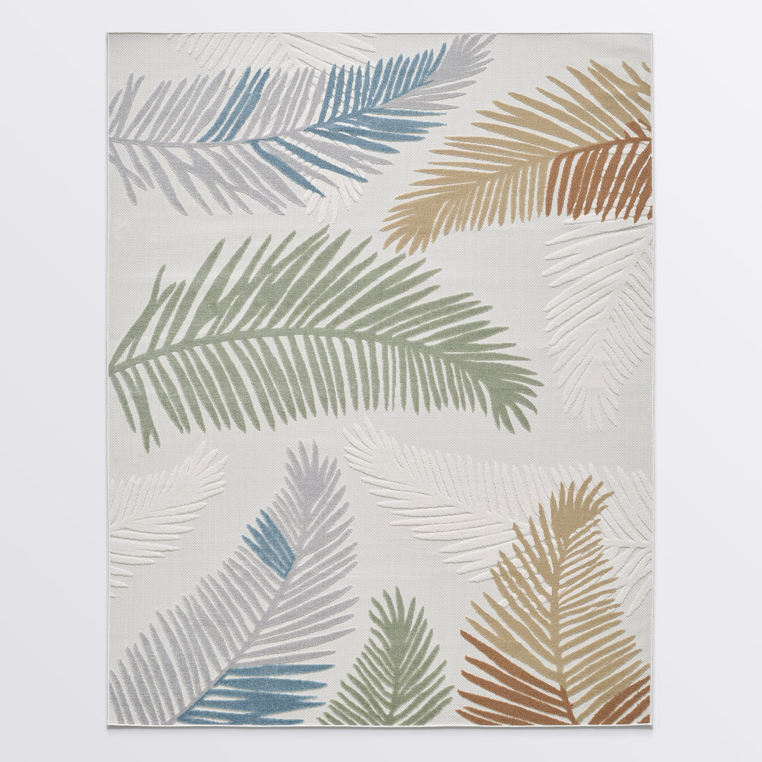 Elegant Palm Fronds Indoor/Outdoor Rug – Durable and Stylish Design #TO5001