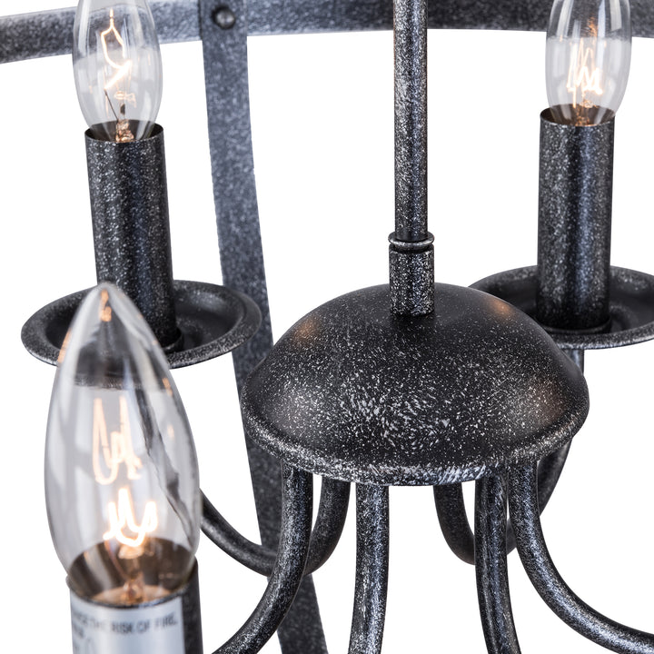 Maxax 6 - Light Statement Globe Chandelier With Wrought Iron Accent #MX18169-6P