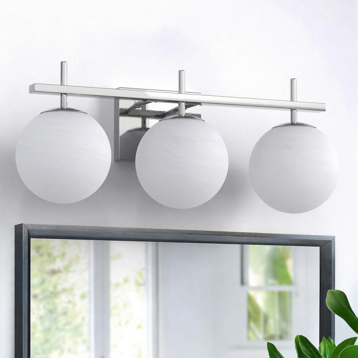 Nimbus Bathroom Vanity Light With Round Shape Cloud Glass Shade #29015