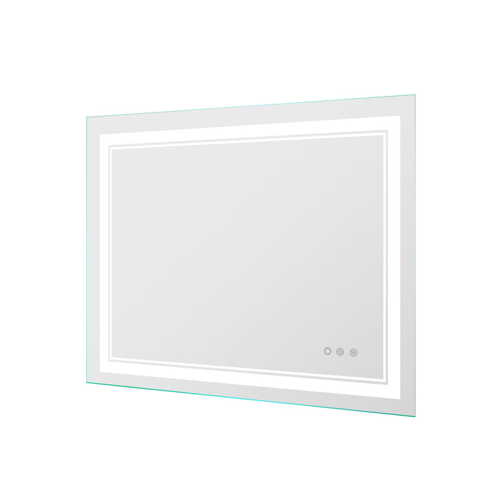 Orchid Modern Frameless LED Lighted Vanity Mirror 28'' H X 36'' W #MXML01-79