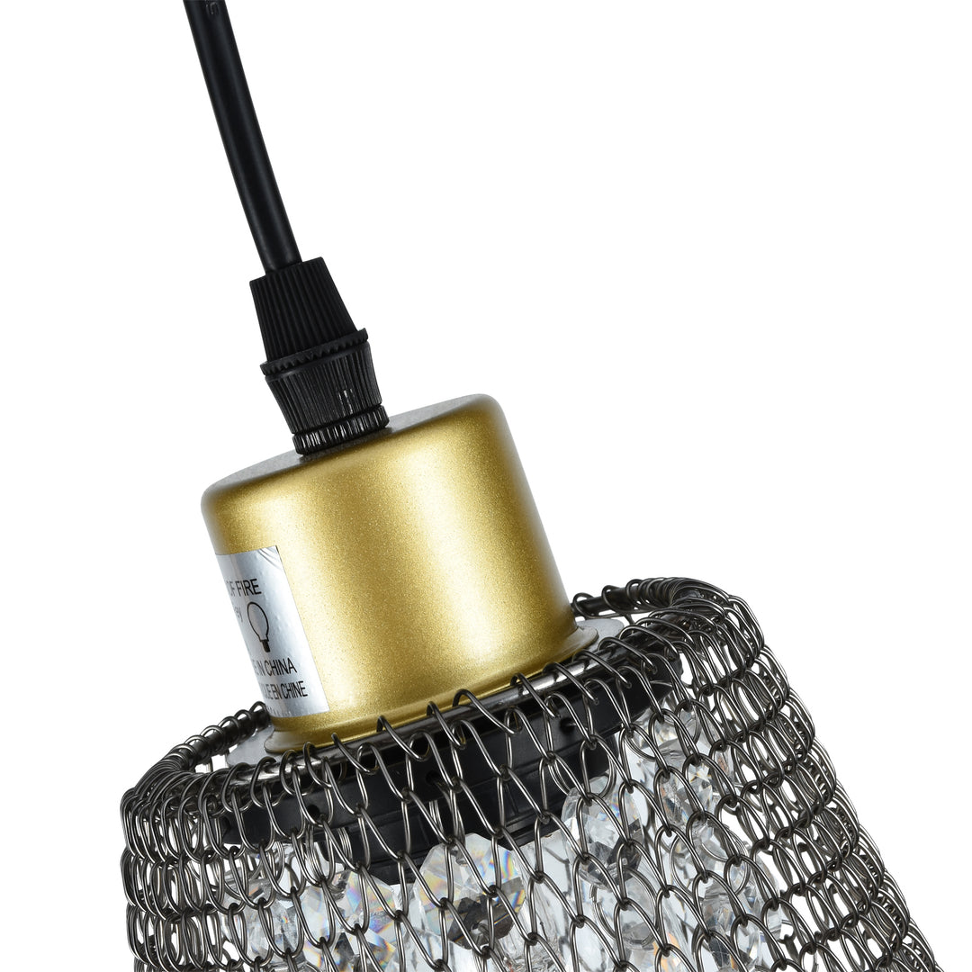 Maxax 1 - Light Single Cone Pendant with Accents #MX5008-P1BK