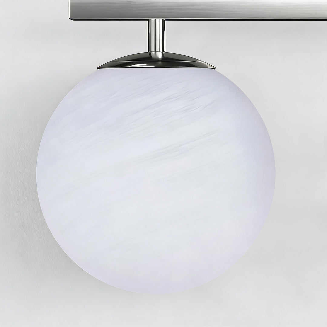 Nimbus Bathroom Vanity Light With Round Shape Cloud Glass Shade #29015