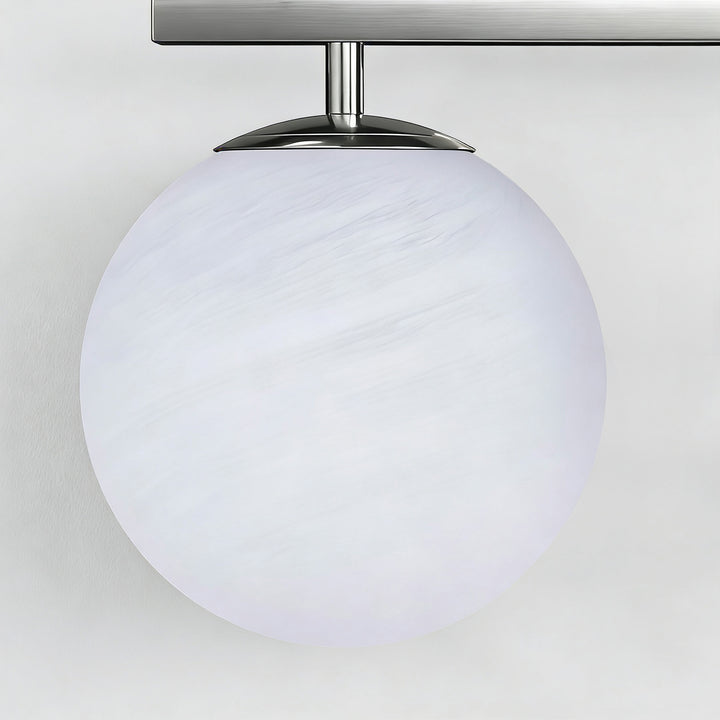 Nimbus Bathroom Vanity Light With Round Shape Cloud Glass Shade #29015