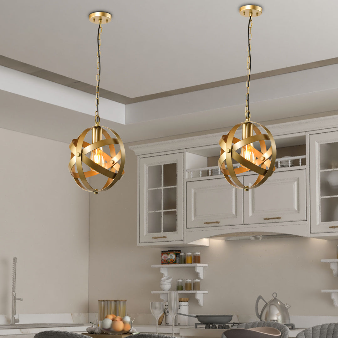 1 - Light Champagne Gold Pendant Light #MX21016