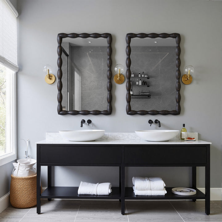 Opulence Solid Wood Rectangle Flat Wall Mirror #25032