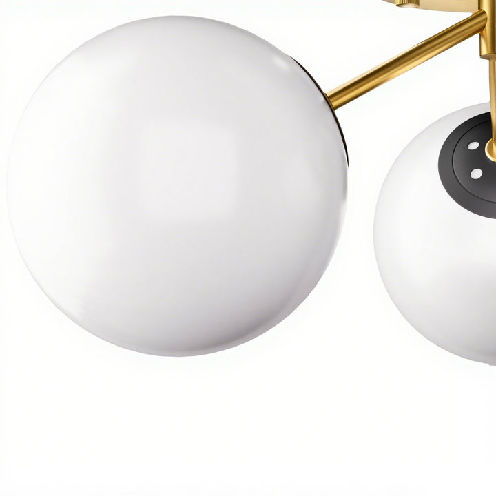 Maxax 3 Globe Ceiling Light 17 Inch Mid Century Modern Semi Flush Mount Ceiling Light Fixture for Bedroom,Living Room,Dinning Room, Foyer, Hallway #19228