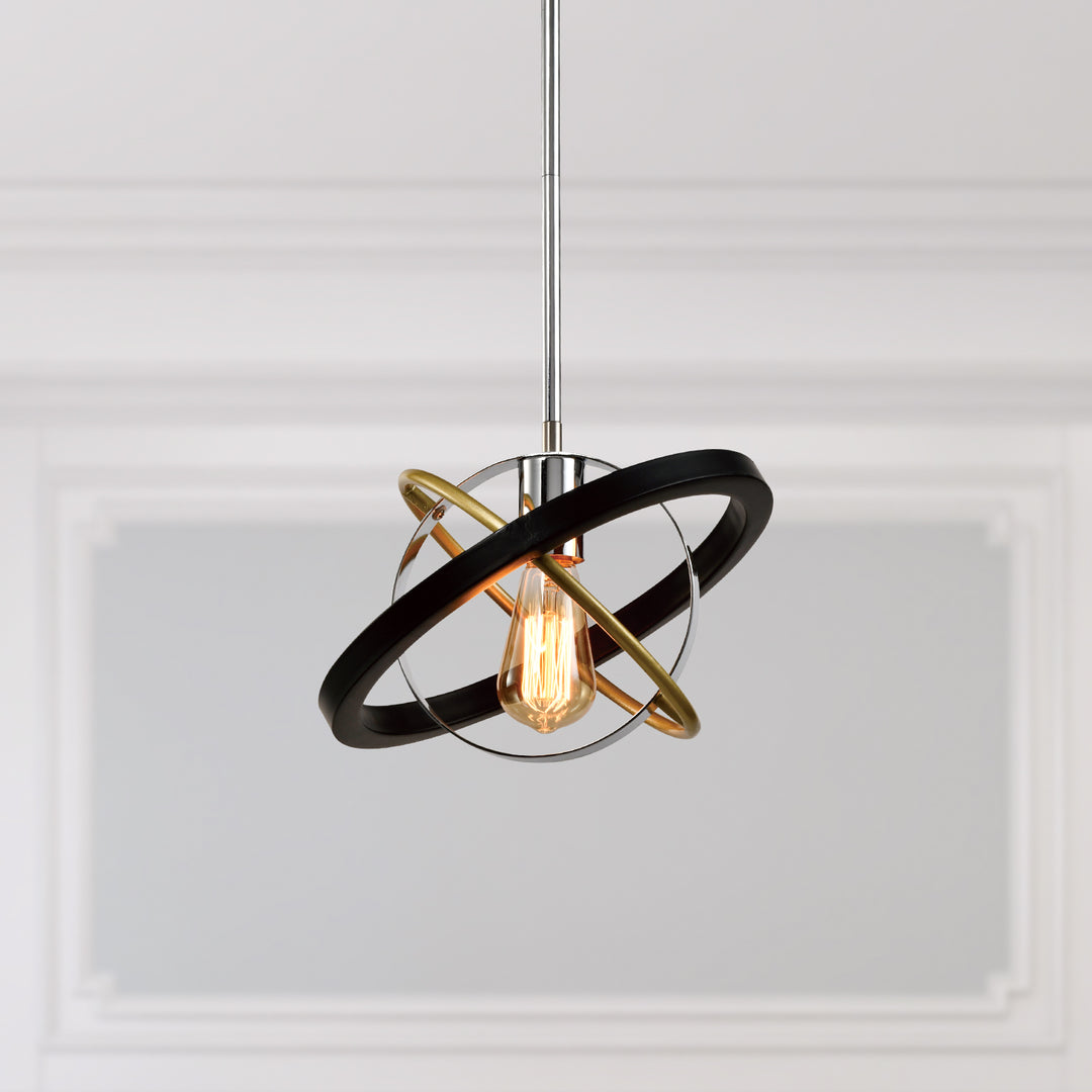 Maxax 1 - Light Unique / Statement / Lantern Cylinder Globe With Wrought Iron #MX21032