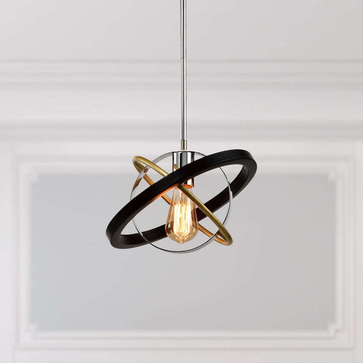 Maxax 1 - Light Unique / Statement / Lantern Cylinder Globe With Wrought Iron #MX21032