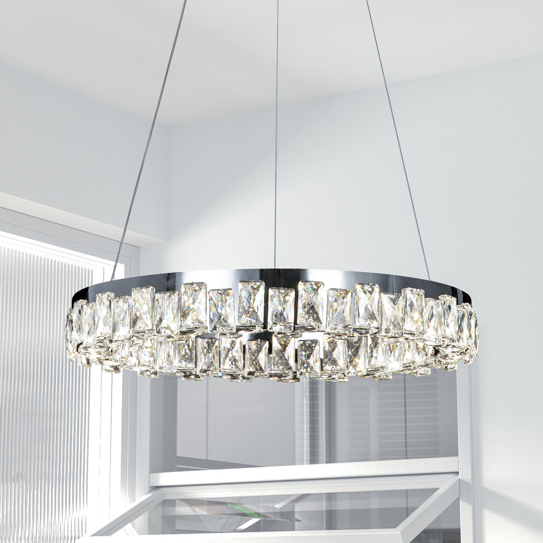 Maxax Dimmable LED Wagon Wheel Chandelier #YX-27