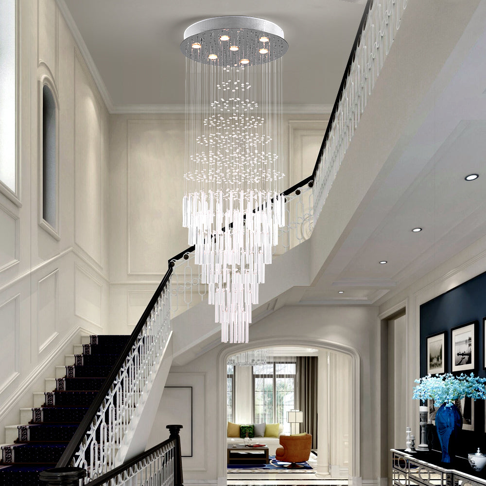 Maxax Luxury Modern Prizm Raindrop Crystal Chandelier #MX16006-C