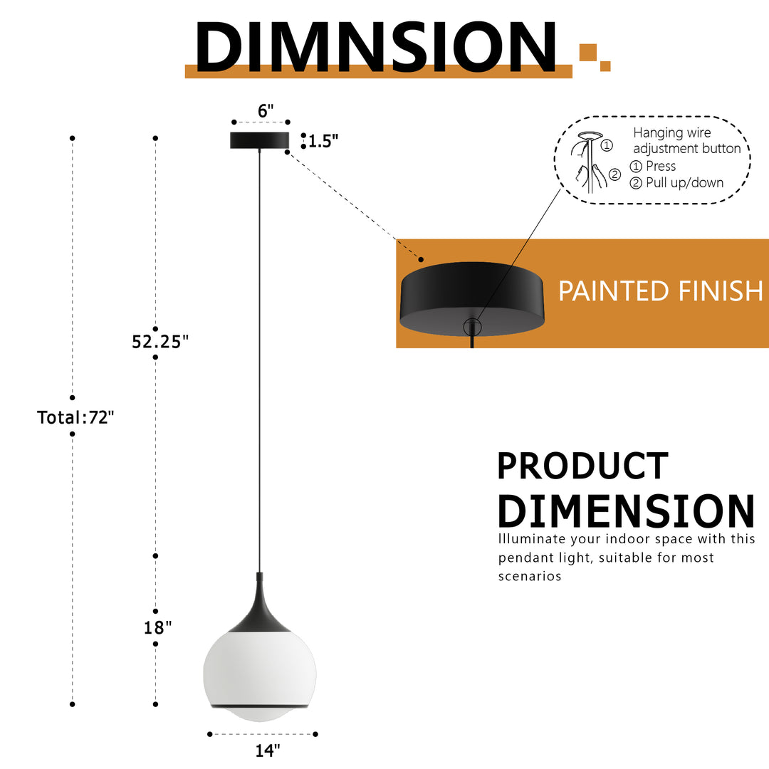 Nimbus 1-light Led Single Glass Pendant For Hallway/kitchen Island #MX21051