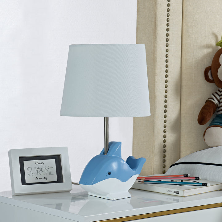 Maxax 15 Inch Bedside Blue Child/Kids Table Lamp #T113