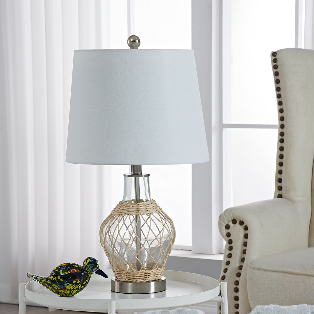 Maxax 22in Glass Coastal Nautical Table Lamps #T97