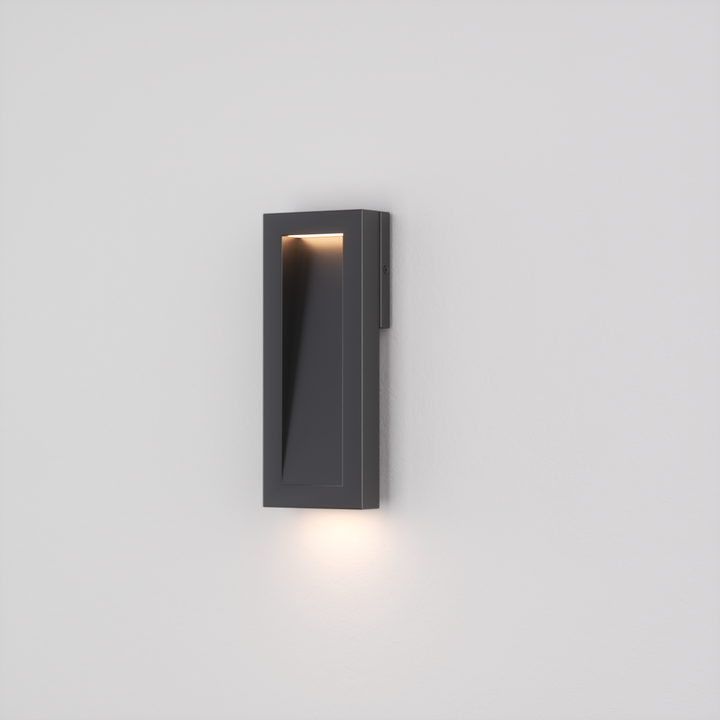 Solstice 15''H Dimmable Led Matte Black Iron Outdoor Wall Light #7085