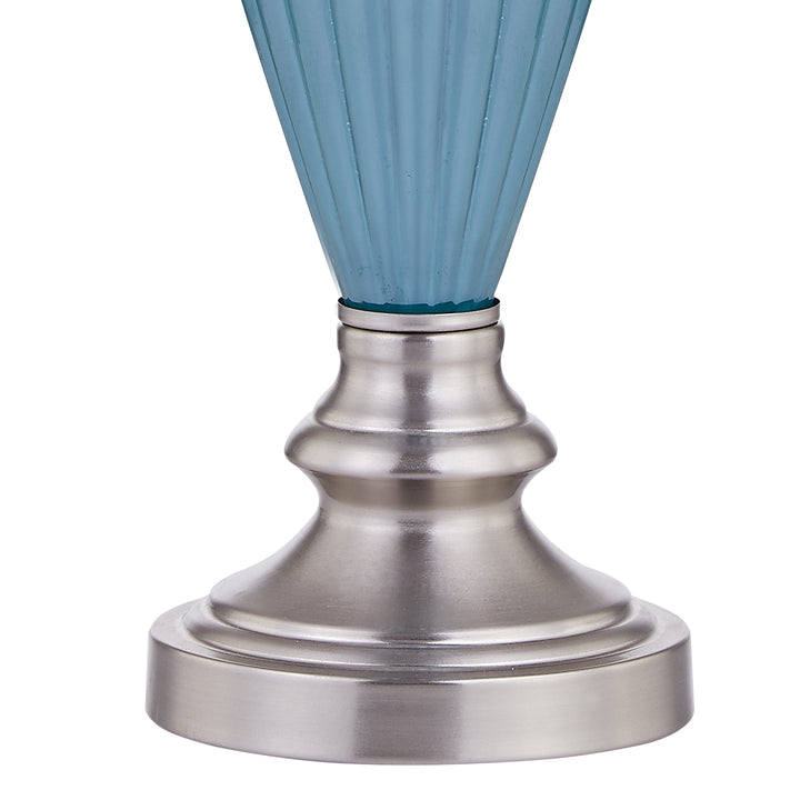 Maxax 25in Glass Blue Table Lamp Set of 2 #T94