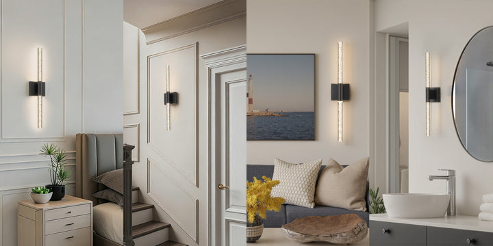 Glint 24''H Dimmable Led Outdoor Sconce With Tempered Glass #7082