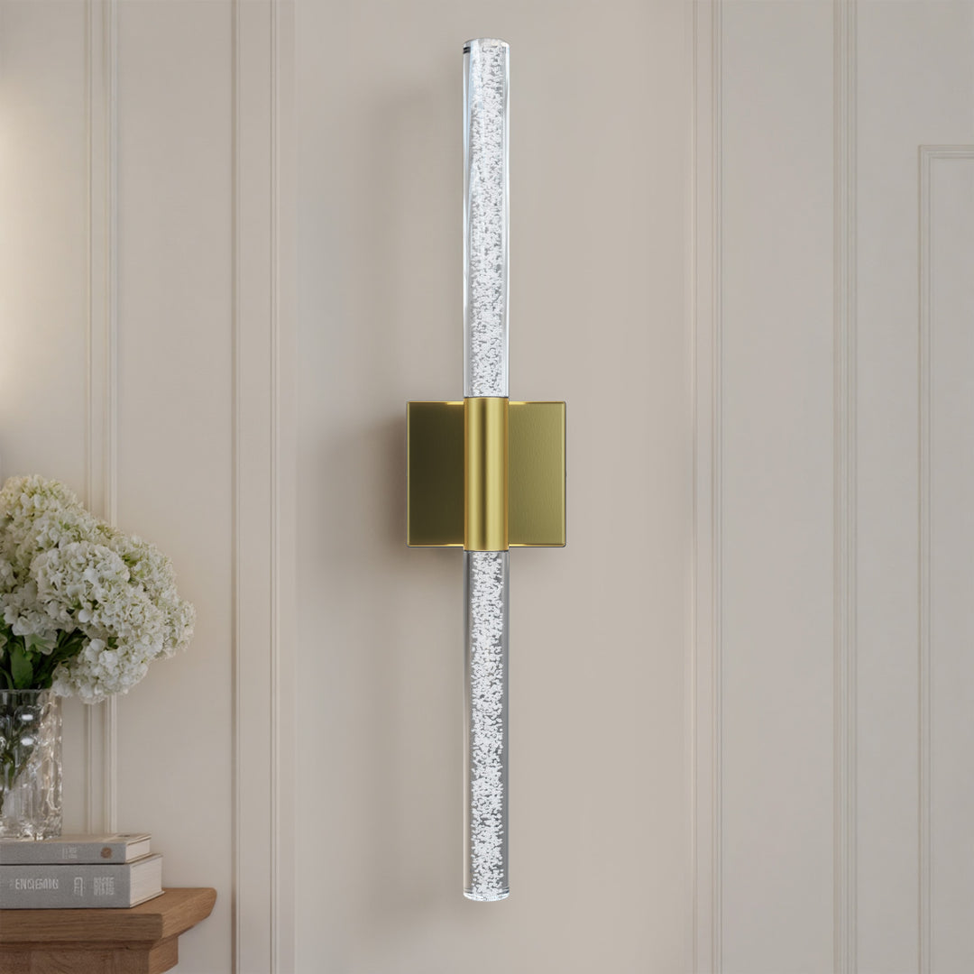 Glint 24''H Dimmable Led Outdoor Sconce With Tempered Glass #7082